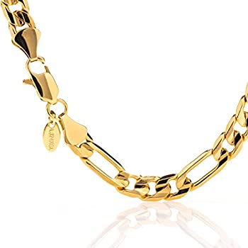 【中古】【輸入品・未使用】LIFETIME JEWELRY 9mm フィガロチェーンブレスレット メンズ レディース 24K純金メッキ%ｶﾝﾏ% Small%ｶﾝﾏ% Medium and Large%ｶﾝﾏ% 金属%ｶﾝﾏ%｜スカイマーケットプラス