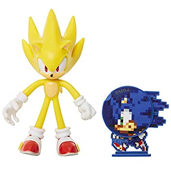 【中古】【輸入品・未使用】ソニック・ザ・ヘッジホッグ/4インチ ベーシック アクションフィギュア シリーズ2/スーパー・ソニック