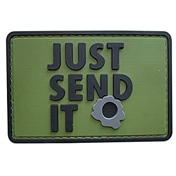 【中古】【輸入品・未使用】uuKen Just Send It Sniper タクティカルモラールパッチ タクティカルギア ミリタリー服 ベスト バックパック 2.95%ﾀﾞﾌﾞﾙｸｫｰﾃ%x1.97%ﾀﾞﾌﾞﾙｸｫｰﾃ%