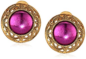 【中古】【輸入品・未使用】1928 Jewelry ゴールドトーン デカールストーン付きラウンドクリップイヤリング%ｶﾝﾏ% One Size%ｶﾝﾏ% ガラス%ｶﾝﾏ% 宝石なし。%ｶﾝﾏ% 16,524円