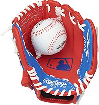 【中古】【輸入品・未使用】(Right Hand Throw - 9 inch%カンマ% Red/Blue) - Rawlings Youth Tball/Baseball Gloves (Ages 3 to 9)