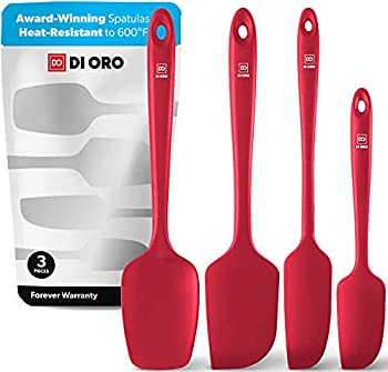 【中古】【インポート品・未当て嵌める】Di Oro シームレス続きもの ケイ素樹脂製箆4点仕掛ける 600°F 耐熱労働者階級級ゴムスパチュラ 箆 箆 箆 箆 キ