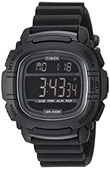 【中古】【インポート品・未当て嵌める】Timex メンズ 命令すること 47粍 シリコンストラップウォッチ 黒いこと
