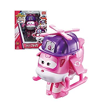 【中古】【輸入品・未使用】[スーパーウイングス] Super Wings シーズン3 変身 変形ロボットおもちゃ 子供 女の子おもちゃ 韓国アニメーションキャラクター ピンク 15cm (AR