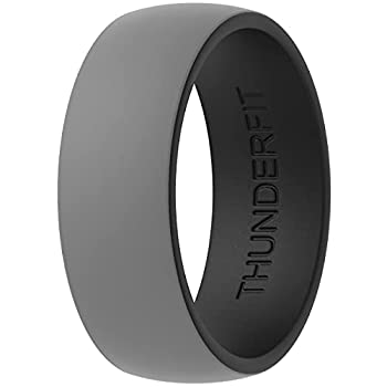 【中古】【輸入品・未使用】ThunderFit シリコンウェディングリング メンズ 7リング 4リング 1リング 2層 ラウンドラバー 婚約指輪 9.5-10 (19.8mm) 22,825円