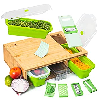 【中古】【輸入品・未使用】まな板 折りたたみ式コンテナとおろし器付き