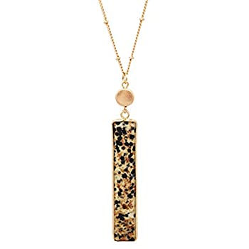 【中古】【輸入品・未使用】Rosemarie Collections レディース 米国製 美しい半貴石 ダルメシアンジャスパー 天然石 バーネックレス｜スカイマーケットプラス