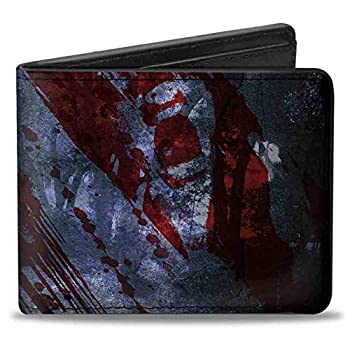 【中古】【輸入品・未使用】Buckle-Down メンズ 二つ折り財布 金曜日 ジェイソン 4.0インチ x 3.5インチ