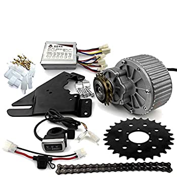 【中古】【輸入品・未使用】L-faster 24V36V 450W バイク変換キット ディスクブレーキローター用 左側取り付け自転車モーターキット 親指スロットル付き