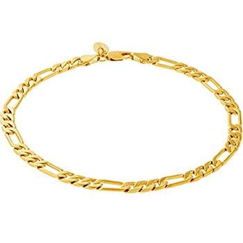 【中古】【輸入品・未使用】LIFETIME JEWELRY 5mm フィガロチェーンアンクレット レディース/メンズ 24K純金メッキ%ｶﾝﾏ% Medium%ｶﾝﾏ% Large and Extra Large%ｶﾝﾏ% 金属%ｶﾝﾏ%｜スカイマーケットプラス