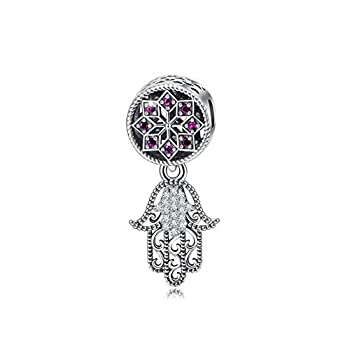 【中古】【輸入品・未使用】Junyi Jewelry ファティマの手チャーム 925スターリングシルバー ハムサチャーム アニバーサリーチャーム パンドラチャームブレスレット用|スカイマーケットプラス