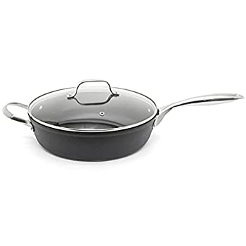 【中古】【インポート品・未当て嵌める】Starfrit 034723-002-0000 The Rock 11in ディープダイヤモンドフライパン 黒いこと