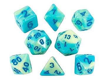 【中古】【輸入品・未使用】Paladin Roleplaying Blue and Yellow Dice - Expanded DND Set with Extra D20 - 'Blue Mist' [並行輸入品]｜スカイマーケットプラス