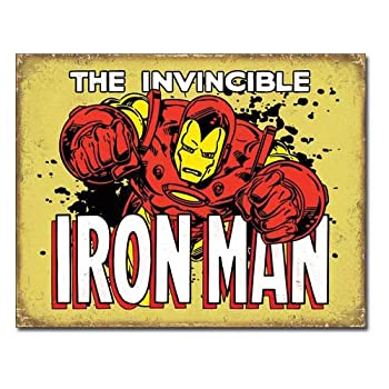 【中古】【輸入品・未使用】メタルサイン 「Iron Man - Invincible」# 2243 アイアンマン マーベルコミック 縦31.7&times;横40.5cm [並行輸入品]｜スカイマーケットプラス 7,350円