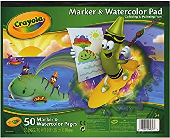 【中古】【輸入品・未使用】Crayola マーカーと水彩パッド 10 x 8インチ 50ページ 4本パック 99-3403｜スカイマーケットプラス