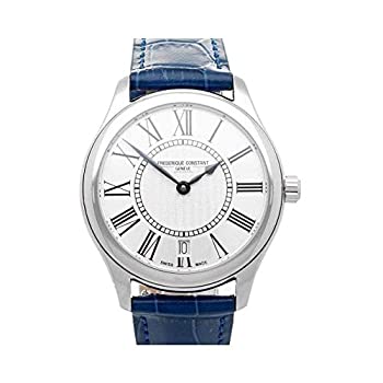 【中古】【インポート品・未当て嵌める】Frederique Constant レディース 古典派音楽 36粍 ブルーレザーバンド スチール写真容れもの 石英 アナログウオッチ FC-220MS3B6