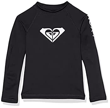 【中古】【輸入品・未使用】Roxy Girls Whole Hearted - 長袖 UPF 50 ラッシュガード - ガールズ2~7~2 - ブラック無煙炭2|スカイマーケットプラス