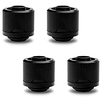 【中古】【インポート品・未当て嵌める】EKWB EK-Quantum トルク STC-10/16 締め付けるあと継ぎ ホンブルグ帽熱電子管用 10/16粍 (口径3/8in 外径5/8in) 黒いこと 4個容器に並べる