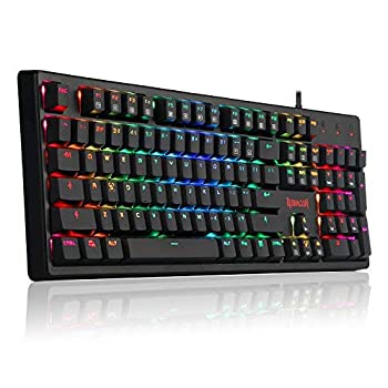 【中古】【輸入品・未使用】REDRAGON K578 Mechanical Gaming Keyboard Wired USB RGB LED Backlit Mechanical Gamers Keyboard 104 Keys for Computer PC Laptop Quiet Che