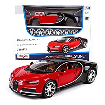 【中古】【輸入品・未使用】マイスト 1/24 ミニカー ダイキャストカー ブガッティ シロン 組み立てキット レース スポーツカー Maisto Bugatti Chiron 1:24 [並行輸入品]