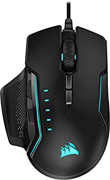 【中古】【インポート品・未当て嵌める】CORSAIR Glaive Pro - RGB Gaming Mouse - Comfortable \u0026 Ergonomic - Interchangeable Grips - 18%ｶﾝﾏ%000 DPI Optical Sensor - Black 141［並