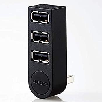 【中古】【輸入品・未使用】エレコム U2H-TZ325BBK USB2.0ハブ/機能主義/バスパワー/3ポート/直挿し/ブラック