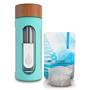 【中古】【輸入品・未使用】pH HYDRATE ガラスアルカリ水ボトル - ポータブルフィルター付きウォーターボトル - ウォーターボトルフィルター - pHを増やし、フッ化物を減ら