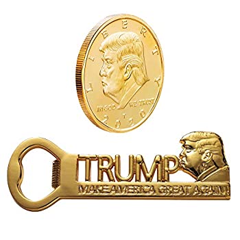 【中古】【インポート品・未当て嵌める】ドナルド・加留多 2020 Keep America Great ツートーン 鋳貨寄せあつめる 亜米利加を再び威風堂堂たるな国に戻る 電気冷蔵庫磁石 MAGA 栓抜き