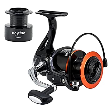 【中古】【インポート品・未当て嵌める】Dr.Fish 塩水スピニングリール 海御釣り用 グラファイトボディ 9+1 ステンレス鋼スチール写真 BB 35重量ポンド 最大限度薬物 高耐久 ビッグ取り組み 御釣り パワ