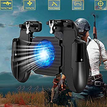 【中古】【輸入品・未使用】Fortnite PUBG用冷却ファン付きモバイルゲームコントローラー スマートフォンゲーム L1R1 トリガーコントローラー ジョイスティック ゲームパッ