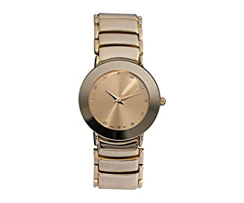 【中古】【輸入品・未使用】Rosemarie Collections メンズスタイリッシュラウンドフェイスユニセックス腕時計 ゴールドトーン|スカイマーケットプラス
