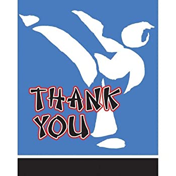 【中古】【輸入品・未使用】Creative Converting Black Belt Birthday Thank Yous - 8 ct [並行輸入品]｜スカイマーケットプラス