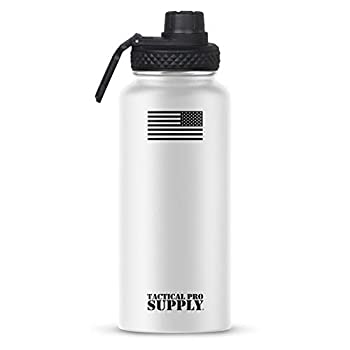 【中古】【輸入品・未使用】Tactical Pro Supply 二重壁真空ボトル ホワイト