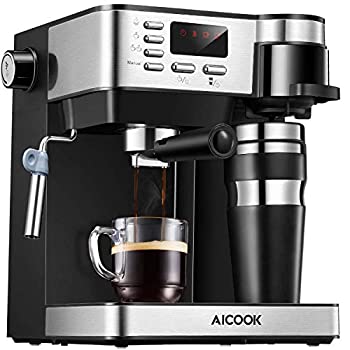 【中古】【輸入品・未使用】[AICOOK] [エスプレッソとコーヒーメーカー、3 in1 つの組み合わせ15バーエスプレッソマシンとシングルサーブのコーヒーメーカー] (並行輸入品)