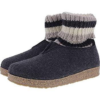 【中古】【インポート品・未当て嵌める】Haflinger Women\u0027s Grizzly Kristina Boots (39%ｶﾝﾏ% Charcoal)
