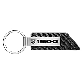 【中古】【輸入品・未使用】iPick Image - RAM 1500 カーボンファイバーテクスチャ ブラックレザーストラップ キーチェーン