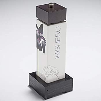 【中古】【輸入品・未使用】[ceramiche VIVA] ペッパーミル 木のスタンド付き 知的で優雅な印象を受けるアイリスの花モチーフ (72235 IRIS NERO) [並行輸入品]