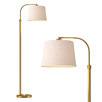 【中古】【インポート品・未当て嵌める】Oneach Modern Floor Lamp for Living Rooms LED Contemporary Arc Standing Lamps for Bedrooms Accent Tall Pole Gold Light for Reading with