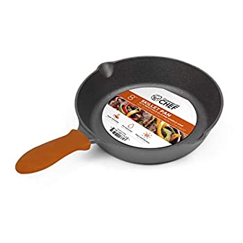 【中古】【輸入品・未使用】Commercial Chef CHFS800 シーズンド鋳鉄 8インチスキレット 取り外し可能なシリコンハンドルグリップ付き｜スカイマーケットプラス