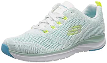 【中古】【インポート品・未当て嵌める】Skechers Women\u0027s Low-Top%ｶﾝﾏ% White/Turquoise%ｶﾝﾏ% US-0 / Asia Size s