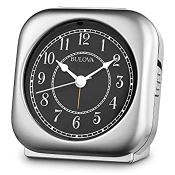 【中古】【輸入品・未使用】Bulova B1871 サイレントナイト目覚まし時計 シルバートーン｜スカイマーケットプラス