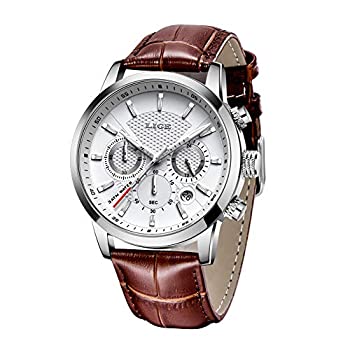 【中古】【輸入品・未使用】LIGEメンズうて時計 レザース トラップ 防水 時計 プレゼント ファッション ビジネス風 カジュアル 時計 スポーツ クォーツ 人気ウォッチ ブラウ｜スカイマーケットプラス