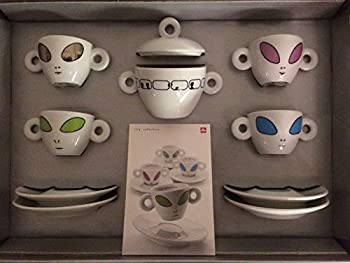 【中古】【輸入品・未使用】イリー アートコレクションILLY Art Collection (David Byrne - Alien Cups) Espresso 4 cup set + 1 sugar bowl - エスプレッソ4カップセット+画像