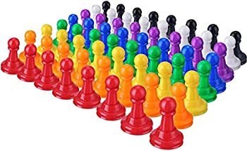 【中古】【インポート品・未当て嵌める】64 Pieces Multicolor Plastic Pawns Pieces Board Games Pieces%ｶﾝﾏ% 1 Inch Game Pawns Tabletop Pieces Tabletop Markers [並行輸入品]