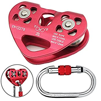 【中古】【インポート品・未当て嵌める】Youngneer ジップライン 路面電車一揃いの道具 25kN カラビナ ダブルタンデム デュアル滑車 1/4 5/16 3/8 1/2 有線テレビ 後庭 ジップライン 山登り レ