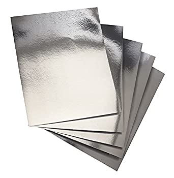 【中古】【輸入品・未使用】Hygloss 100 Silver Products メタリックホイルボードシート 8.5 x 11インチ 100枚パック