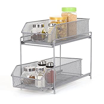 【中古】【輸入品・未使用】HAITRAL 2段スライドキャビネットバスケットオーガナイザー 引き出し メッシュストレージオーガナイザー 引き出し カウンタートップ キャビネッ｜スカイマーケットプラス