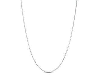 【中古】【輸入品・未使用】ARGENTO REALE 1mm- 2mm スターリングシルバー ラウンドスネークチェーンネックレス - ソリッドスターリングシルバー イタリアンチェーン ペンダ