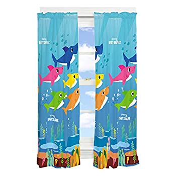 【中古】【輸入品・未使用】Franco Kids Room Window Curtain Panels Drapes Set%カンマ% 82%ダブルクォーテ% x 63%ダブルクォーテ%%カンマ% Baby Shark|スカイマーケットプラス