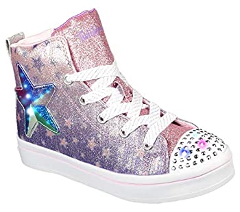 【中古】【インポート品・未当て嵌める】Skechers Kids Girls\u0027 TWI-Lites-Starry GEM Sneaker%ｶﾝﾏ% Lavendar/Multi%ｶﾝﾏ% 2.5 Medium US Little Kid
